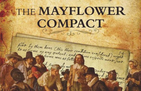 The Pilgrims Signing The Compact on board The May Flower on November 11, 1620